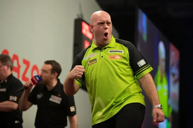 Van Gerwen edges nine-dart hero Rock in breathtaking Grand Slam of Darts classic to reach Quarter-Finals