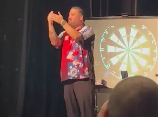 VIDEO: Baggish hilariously imitates Petersen's walk on at exhibition tournament