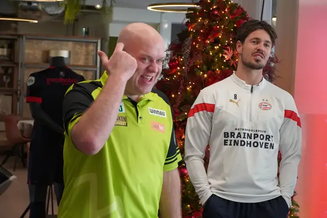 Van Gerwen takes on players and supporters of PSV: "He beat us with one dart too"