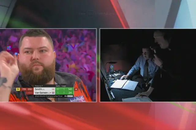 (VIDEO) "I can't speak, I can't speak": Superb commentary cam with Mardle and Pyke from the best leg of darts ever from Smith and Van Gerwen