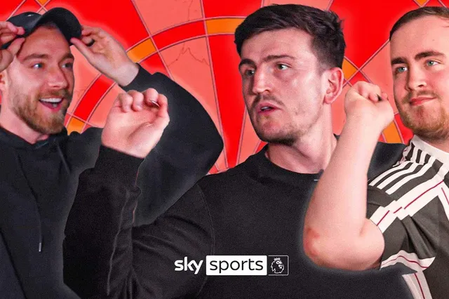 VIDEO: Luke Littler takes on Manchester United stars Harry Maguire and Christian Eriksen