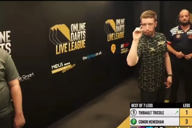 VIDEO: Conor Heneghan wirft seinen ersten übertragenen 9-Darter bei der Online Darts Live League