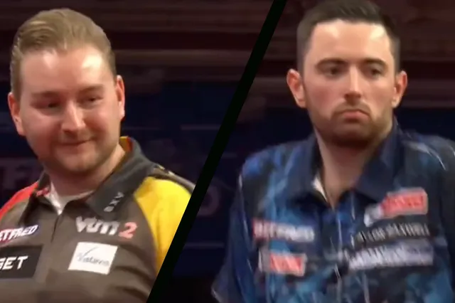 "Jeder liebt ein bisschen Stichelei!" - Humphries und Van den Bergh tauschen Schulterzucken in lustigen World Matchplay-Szenen aus