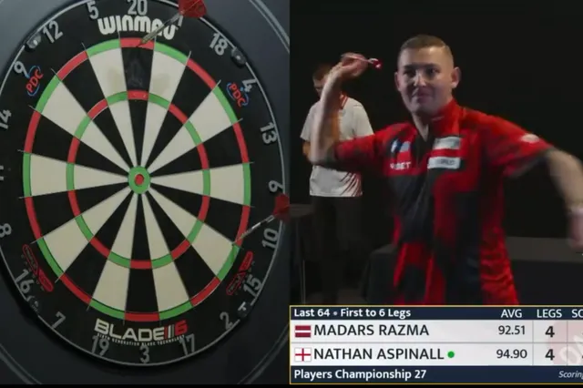 VIDEO: Wütender Nathan Aspinall wirft Dartpfeil nach Fehlwurf auf Dartscheibe