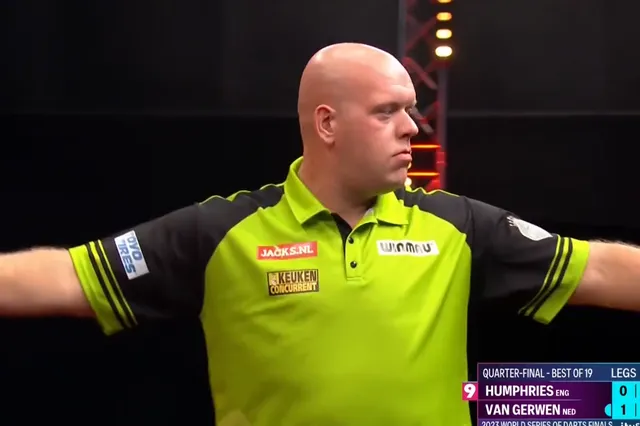 VIDEO: Van Gerwen laat Nederlands publiek ontploffen met negendarter in Amsterdam