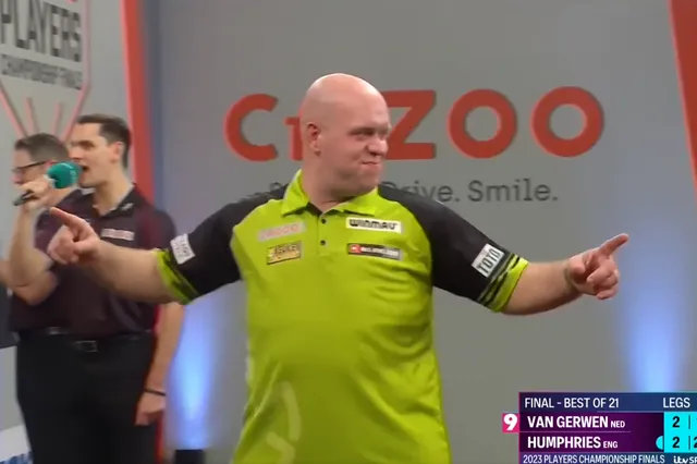 VIDEO: Michael van Gerwen gooit voor tweede opeenvolgende jaar negendarter in finale Players Championship Finals