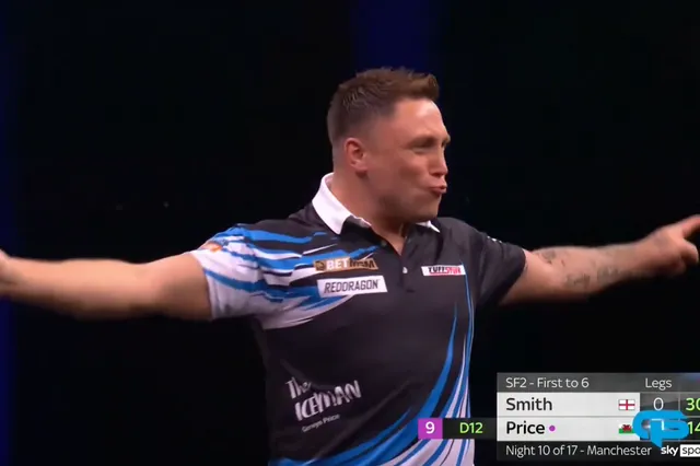 VIDEO: Gerwyn Price gooit vijftiende negendarter ooit in Premier League Darts