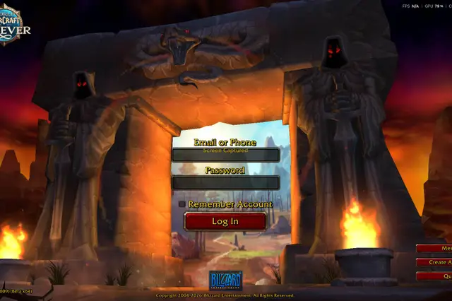 World of Warcraft Forever login