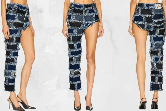 One legged jeans