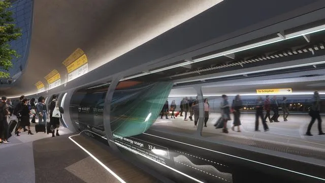 Als het aan Schiphol ligt reizen we binnen een kwartier naar Eindhoven via de hyperloop