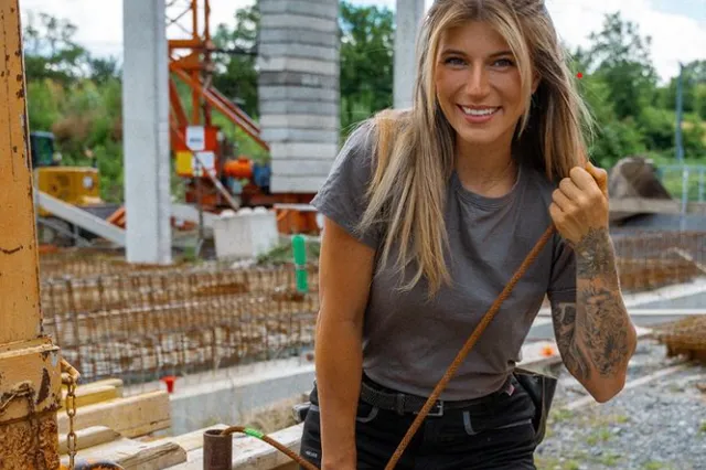 Julia Schäfer moet de knapste bouwvakster ter wereld zijn