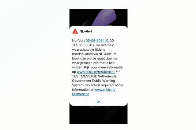 Let op, NL-Alert verstuur testbericht rond 12.00 uur