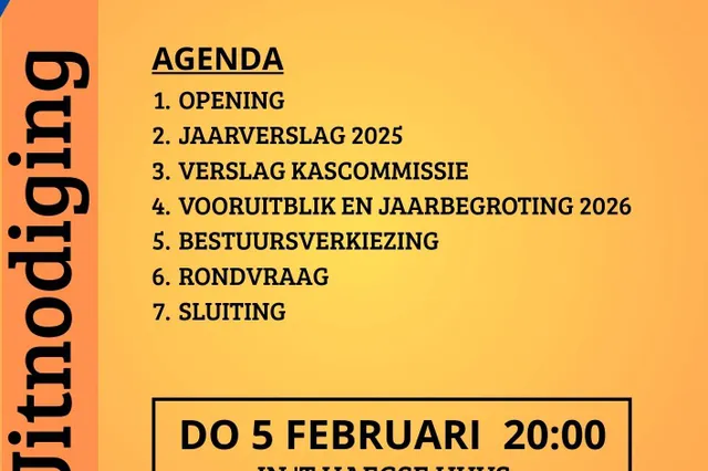 Jaarvergadering Vereniging Oranjefeest Stellendam Image