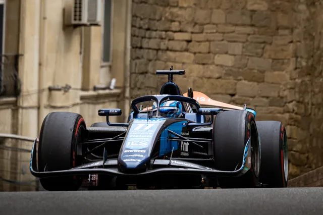 F2: Championship contenders make contact in exciting Baku feature race