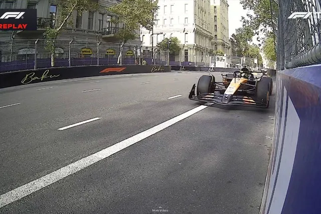Norris hits the wall in Baku, breaks suspension of McLaren in FP2