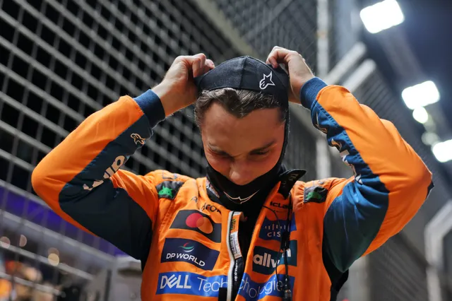 Piastri appears to cut radio as Zak Brown speaks after Singapore GP