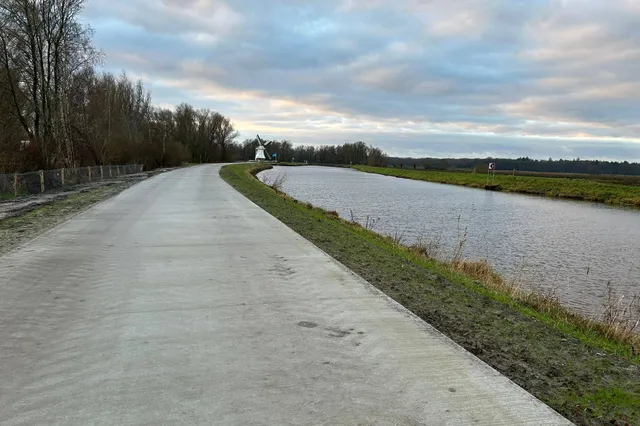 Deel Doorfietsroute Assen - Groningen tussen Meerwegbrug en de Witte Molen klaar