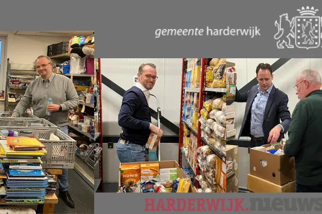 College en secretariaat steken handen uit de mouwen bij Voedselbank