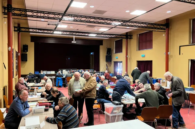 Postzegelbeurs met veiling Image