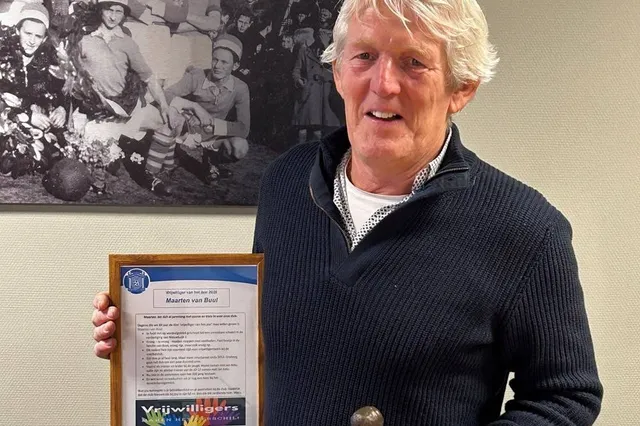 Vrijwilliger van het jaar VV Nieuwkuijk is Maarten van Buul