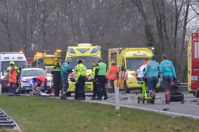 Veel gewonden bij groot ongeluk op de N34