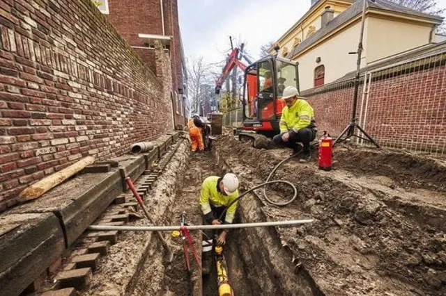 Vervanging gas- en waterleiding in Stevensweert