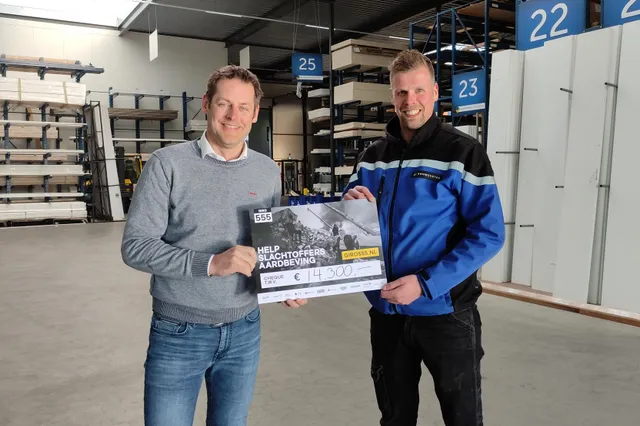 Bouwcenter Concordia haalt ruim 14.000 euro op voor Giro555