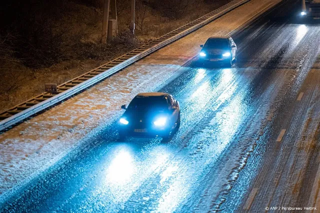 Code geel in vrijwel heel het land om gladheid door sneeuwval