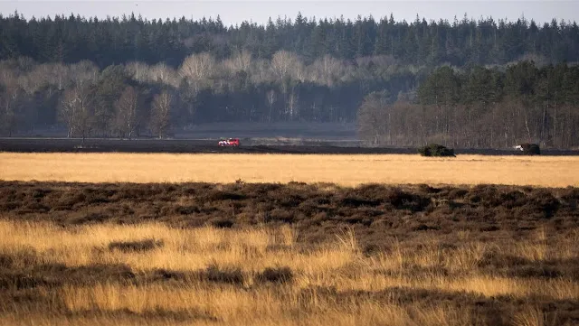 Ede waarschuwt voor hoge temperatuur door brand op hei: blijf weg