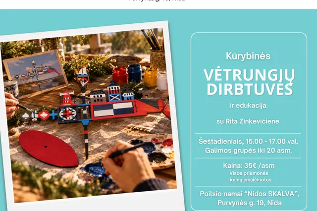 Kūrybinės vėtrungių dirbtuvės ir edukacija su Rita Zinkevičiene Image