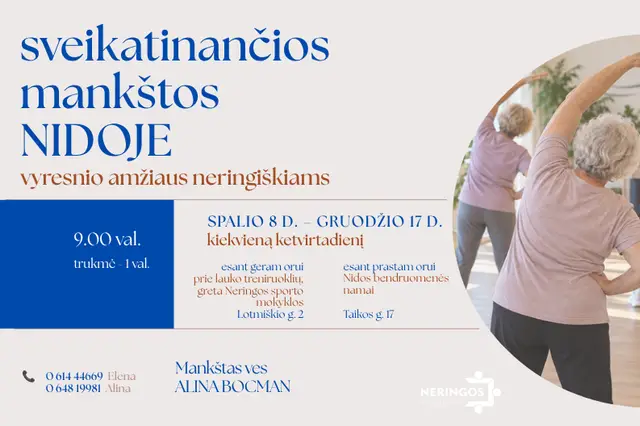 Sveikatinančios mankštos Nidoje vyresnio amžiaus neringiškiams Image