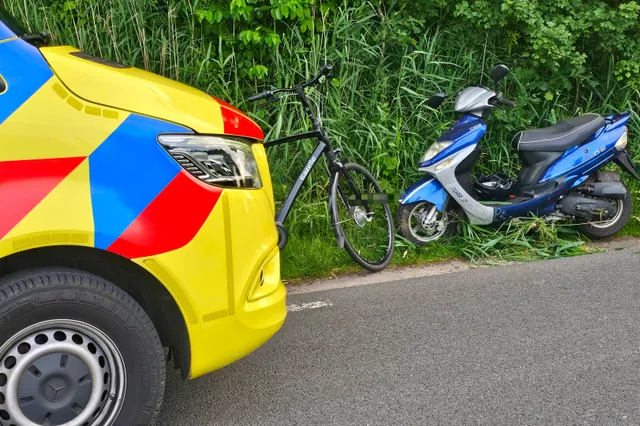 Man rijdt met scooter sloot in bij scooterongeval in Nunspeet
