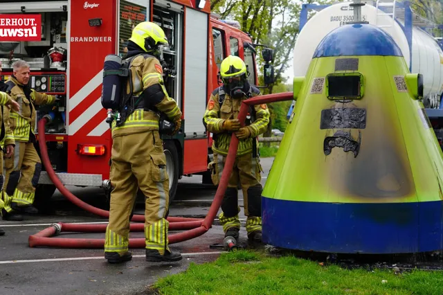 Brandweer rukt uit voor containerbrand Kalix Berna