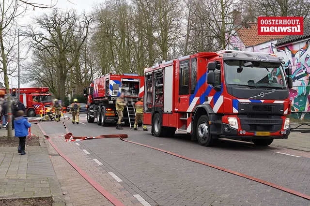 Brand naast voormalige Dreamland aan de Keiweg