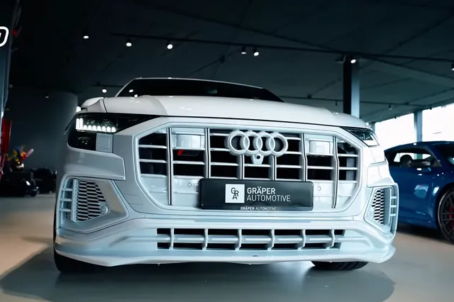 Bizzey geeft luxe Audi van € 200.000 een compleet witte makeover: "Beetje zoals je muziek de laatste tijd"