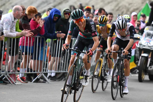Cian Uijtdebroeks von der UCI als BORA - hansgrohe Fahrer registriert, wird aber bei der Team Visma - Lease a Bike Pressevorstellung erwartet