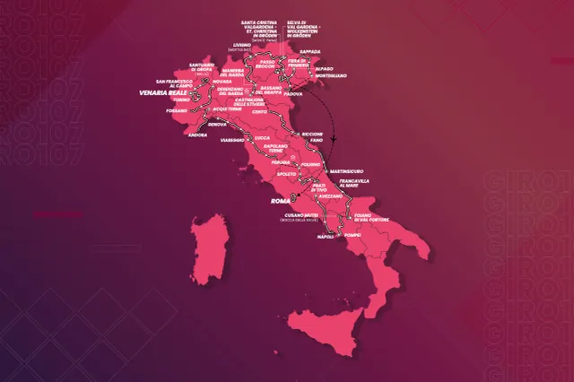 Karte Giro d'Italia 2024 Rundkurs&lt;br&gt;