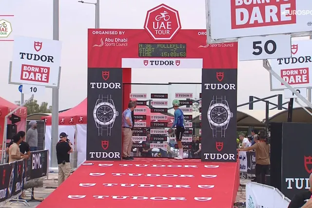 VIDEO: Katastrophe für Decathlon - Gianluca Pollefliet muss beim Zeitfahren der UAE Tour auf sein Fahrrad warten