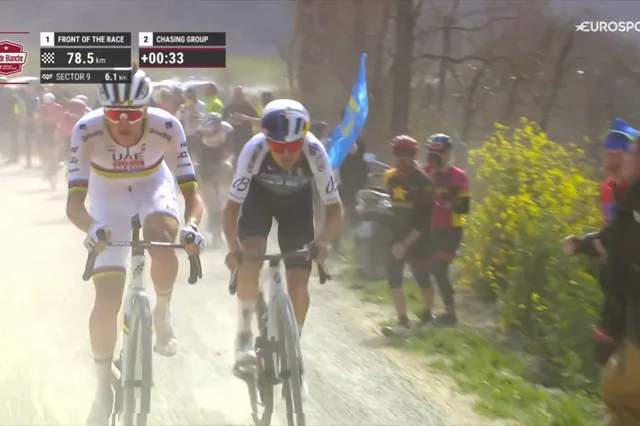 VIDEO: Tom Pidcock und Tadej Pogacar zünden bei Strade Bianche 2025 schon 80 km vor dem Ziel