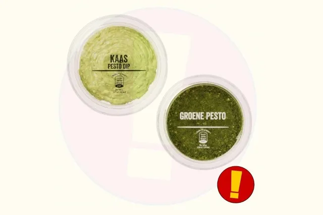 Kaas Pesto Dip en Groene Pesto van de Aldi terug om STEC-bacterie