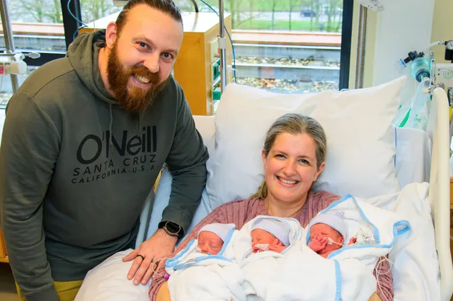 Drie dubbel geluk in ziekenhuis de Gelderse Vallei: een drieling!
