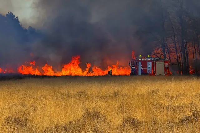 Zo'n 500 brandweermensen maken einde aan grote heidebrand Ede