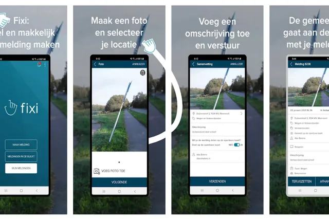Meldingen in de openbare ruimte met de Fixi-app