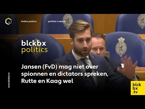 [Filmpje] Beschamend! Frederik Jansen (FVD) mag niet over 'agenten' spreken, maar Rutte en Kaag wél!