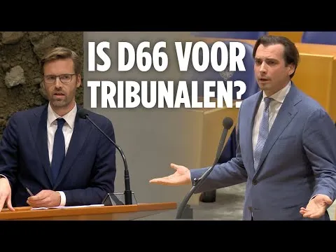 Filmpje! Thierry Baudet (FVD) ontmaskert Sjoerd Sjoerdsma (D66): 'Oh, hij wil TRIBUNALEN?'
