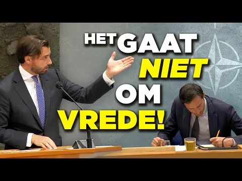 [Video] Thierry Baudet houdt vurige toespraak voor lege zaal: 'Het gaat niet om vrede'