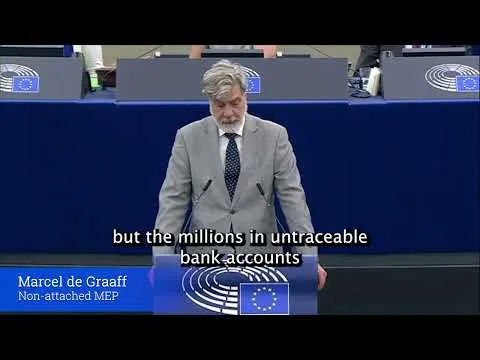 Filmpje! Europarlementariër Marcel de Graaff (FVD) bekritiseert overheidsgraaiers in het licht van belastingontduiking