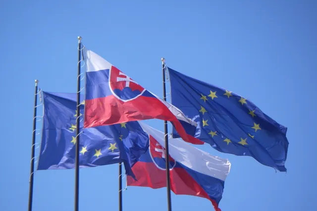 eu and slovakia flags