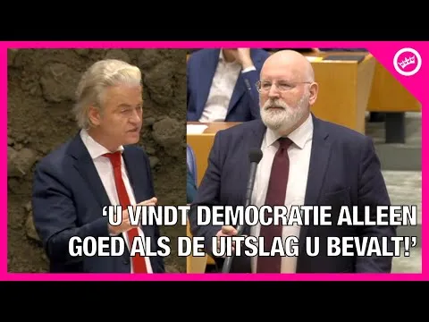 Ha! Hoor en zie: Geert Wilders sloopt Frans Timmermans TOTAAL: "U vindt democratie alleen goed als de uitslag u bevalt"