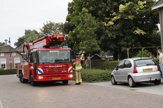 Brandje in schoorsteen van woning aan Meestersweg